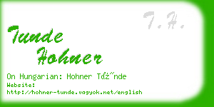 tunde hohner business card